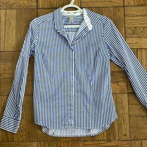 Blue striped button down